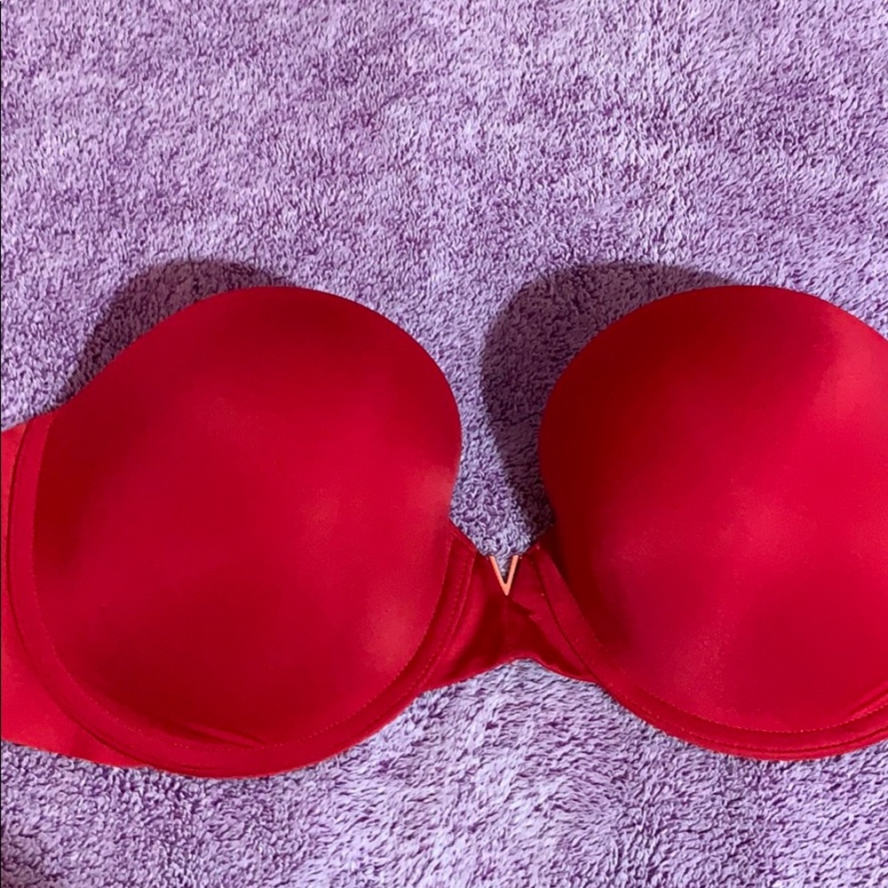 Victoria’s Secret Strapless Red Bra